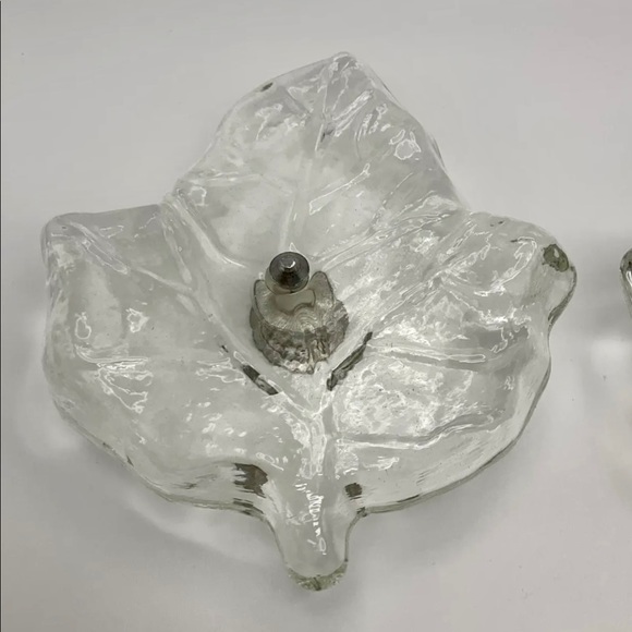 Gorgeous Metal and Murano Glass Knobs Blue and Clear - Picture 5 of 12